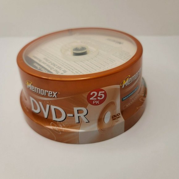 Genuine Memorex DVD-R Blank Recordable Discs 16X 4.7GB 120Min 25-Pack Spindle - Picture 2 of 4